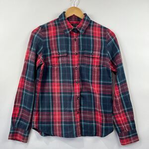 Plaid Button Down Shirt Women Soft 100% Cotton Flannel